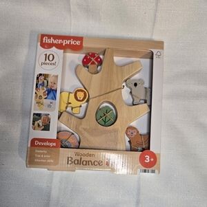 Fisher Price Wooden Balance Tree Toy Block Game New In Box Toddler Toy Ages 3+